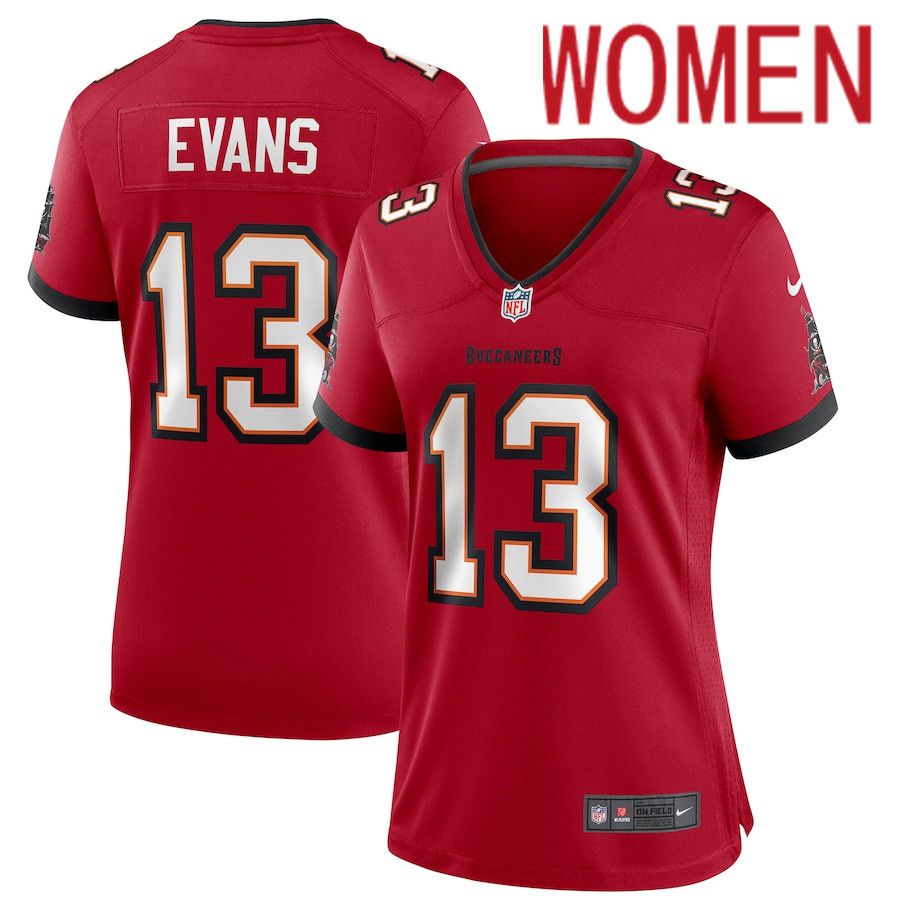 Women Tampa Bay Buccaneers #13 Mike Evans Nike Red Game Player NFL Jersey->women nfl jersey->Women Jersey